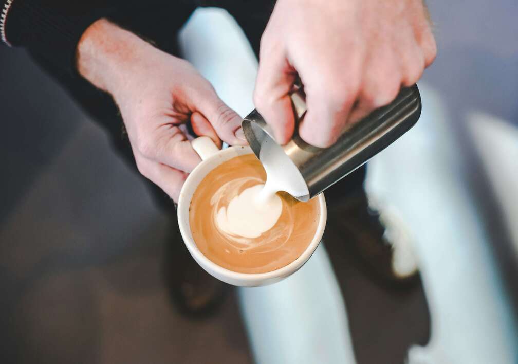 Making coffee with milk