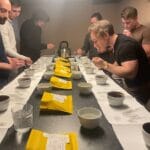 people trying coffee