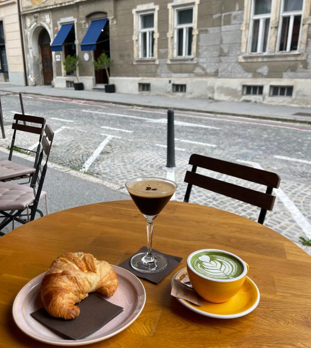 Croissants and coffee at HI KO FI Maribor