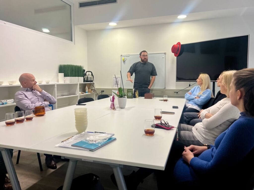 coffee tasting event in Exclusive Networks